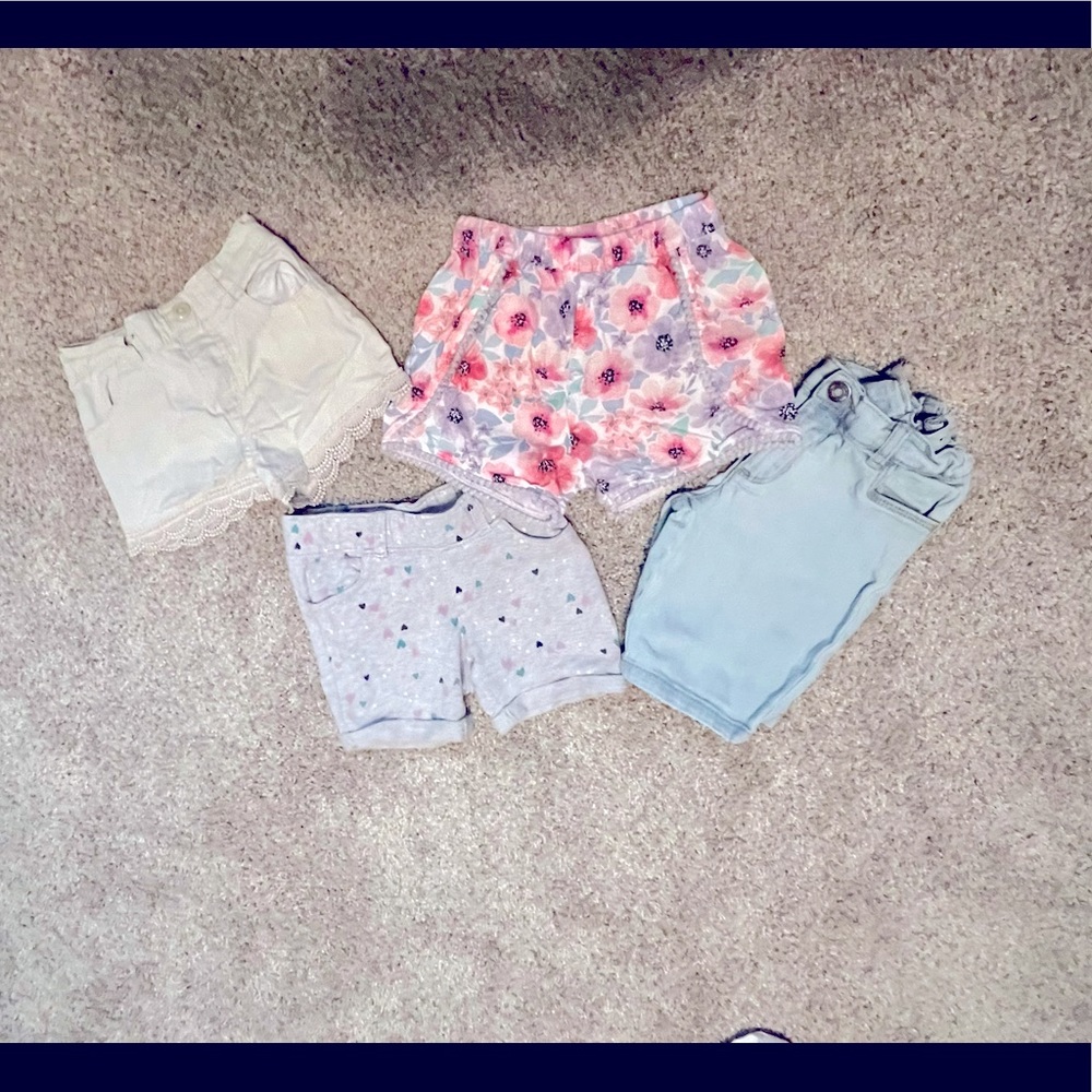 Four pairs of girl shorts